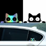 G154 1pcs Universal Surprise Cat Peeking Stickelblack White Funny Vinyl Decal Car Stylingdecoration Accessories.webp