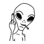 G194 10 3x15cm Funny Alien Personality Ufo Car Sticker Vinyl Decal Car Windows Decor Black White 3.webp