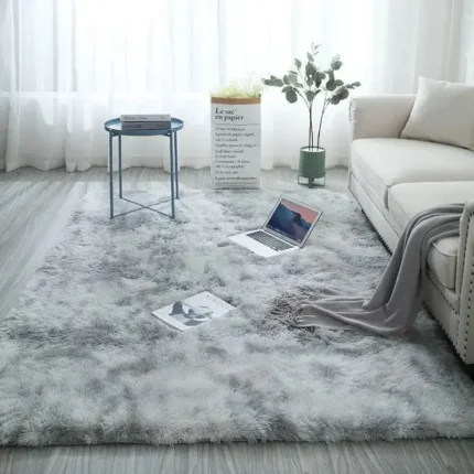 Gray Carpet For Living Room Plush Rug Bed Room Floor Fluffy Mats Anti Slip Home Decor