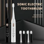 Jianpai Adult Black White Classic Acoustic Electric Toothbrush Adult 5 Gear Mode Usb Charging Ipx7 Waterproof.webp