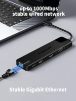 Lemorele Tc100 Usb C Hub Usb 3 0 Docking Station Rj45 Gigabit Ethernet Usb Type C 3.webp