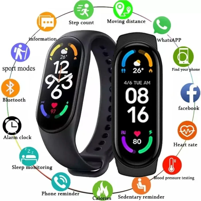 M7 Smart Watch Men Women Smartband Heart Rate Smartwatch Fitness Tracker Blood Pressure Sport Smart Bracelet.webp