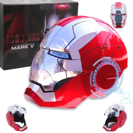 Marvel Iron Man Helmet Electronic Open Close 1 1 Mk5 Ironman Wearable English Voice Control Halloween