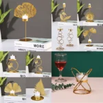 Modern Golden Candle Holder Home Decorations Candlestick Stand For Candles Container Christmas Wedding New Year Room 5.webp