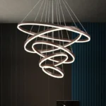 Modern Led Ring Pendant Lights Golden Creative Aluminum Circle Pendant Light For Living Room Restaurant Home.webp