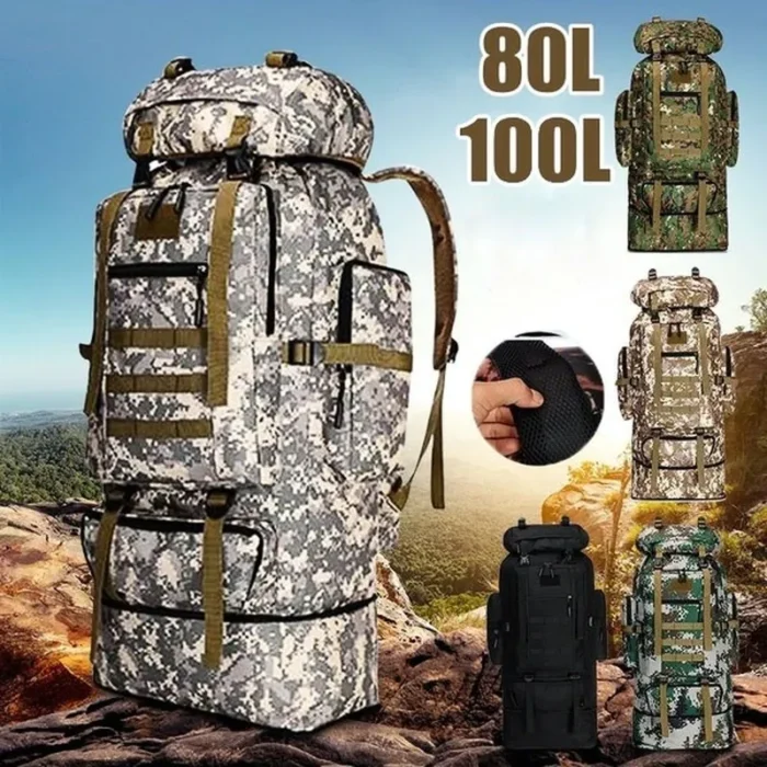 Mountaineering Bag 80l 100l Climb Bag Military Tactical Backpacks Large Backpack Outdoors Hiking Camping Travel Bags.webp