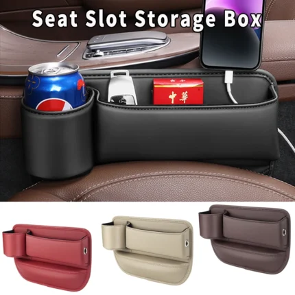 Multifunction Seat Gap Organizer Storage Bag Front Seat Gap Filler Wallet Keys Card Cup Phone Holder.webp