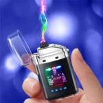 New Electronic Pulse Lighter Transparent Body Power Display Dual Arc Type C Rechargeable Windproof Plasma Lighter 1 1.webp