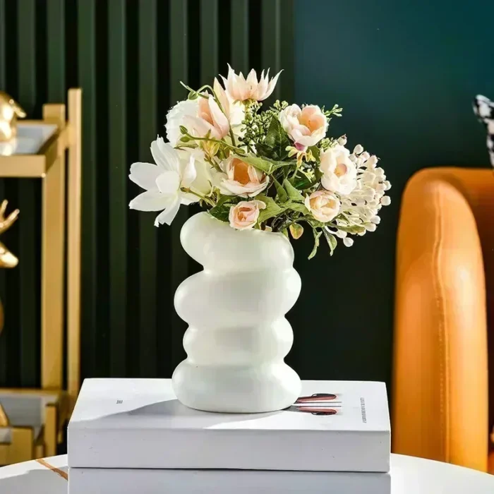 Nordic Plastic Flower Vase Hydroponic Pot Decoration Home Desk Decorative For Flowers Plant Wedding Table Decor 2.webp