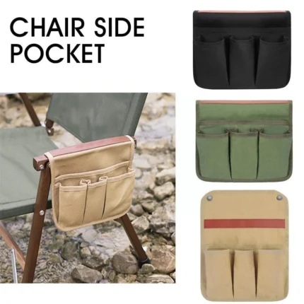 Outdoor Chair Side Pocket Portable Chair Armrest Hanging Bag Wear Resistance Storage Bag For Camping Bbq.webp