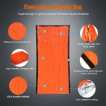 Outdoor Emergency Survival Sleeping Bag Thermal Blanket Mylar Waterproof Reusable Sack Portable Camping Hiking Emergency Gear 1