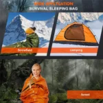 Outdoor Emergency Survival Sleeping Bag Thermal Blanket Mylar Waterproof Reusable Sack Portable Camping Hiking Emergency Gear 3