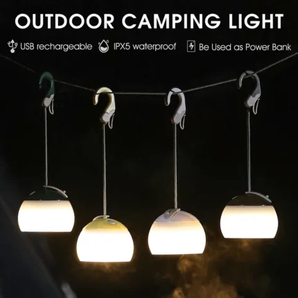 Portable Camping Light Usb Rechargeable Hook Camping Lantern Adjustable Outdoor Waterproof Tent Lights Emergency Table Lamp 1.webp