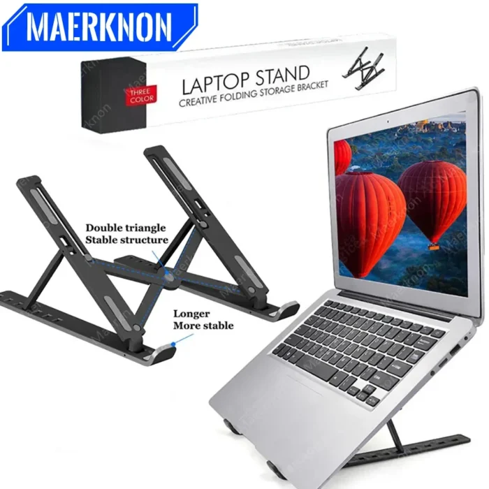 Portable Laptop Stand 10 Position Notebook Holder Foldable Adjustable Support For Macbook Pro Tablet Cooling Bracket.webp