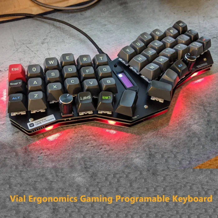 Pre Order Vial Ergonomics Game Macro Keypad 42 Key 2 Knobs Flying Saucer Shape Keyboard Kit.webp