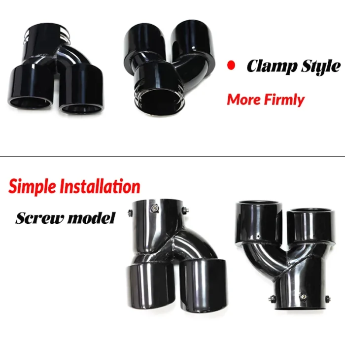 Quad Car Exhaust Tip For Bmw G42 M240i 2021 2022 2023 Dual M Performance Exhaust Pipe 2.webp