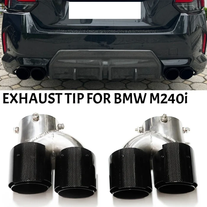 Quad Car Exhaust Tip For Bmw G42 M240i 2021 2022 2023 Dual M Performance Exhaust Pipe.webp