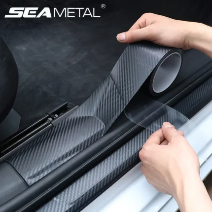 Seametal Carbon Fiber Sticker Car Door Sill Protector Film Auto Door Sill Edge Side Mirror Anti.webp