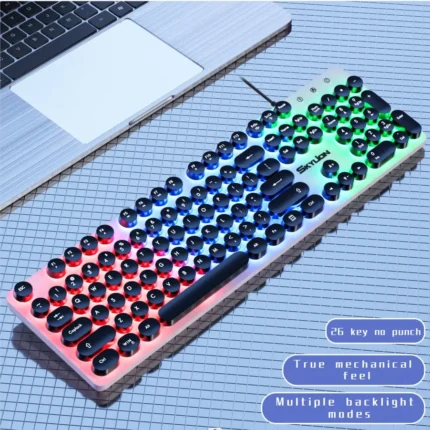 Skylion H300 Wired 104 Keys Membrane Keyboard Many Kinds Of Colorful Lighting Gaming And Office For 1.webp