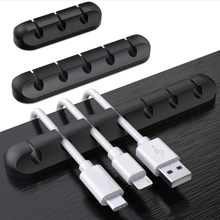 Silicone Cable Organizer Usb Winder Desktop Tidy Management Clips Holder For Mouse Keyboard Earphone Headset.webp