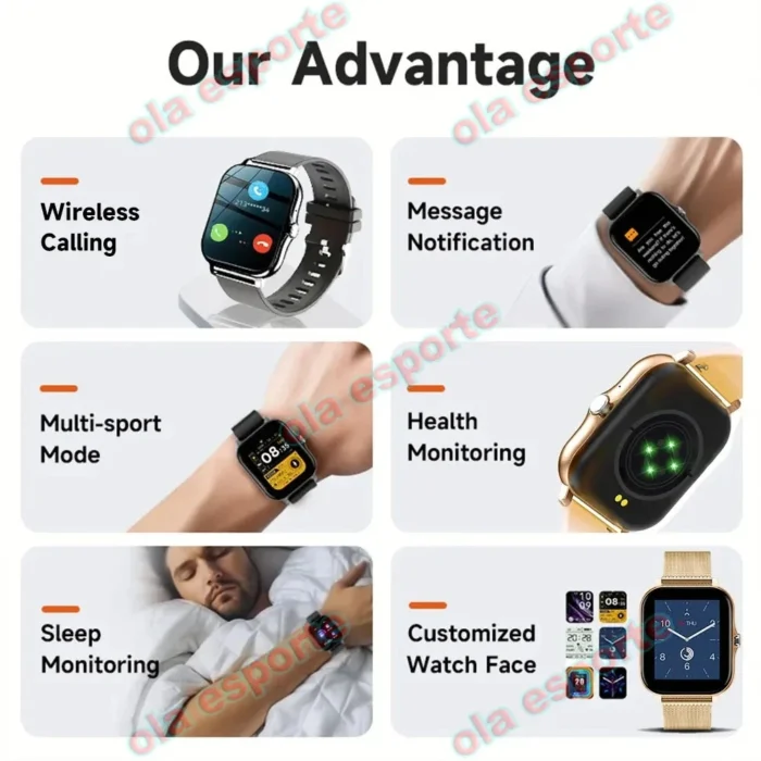 Smart Watch For Men Women Gift Full Touch Screen Sports Fitness Watches Bluetooth Calls Digital Smartwatch 4.webp