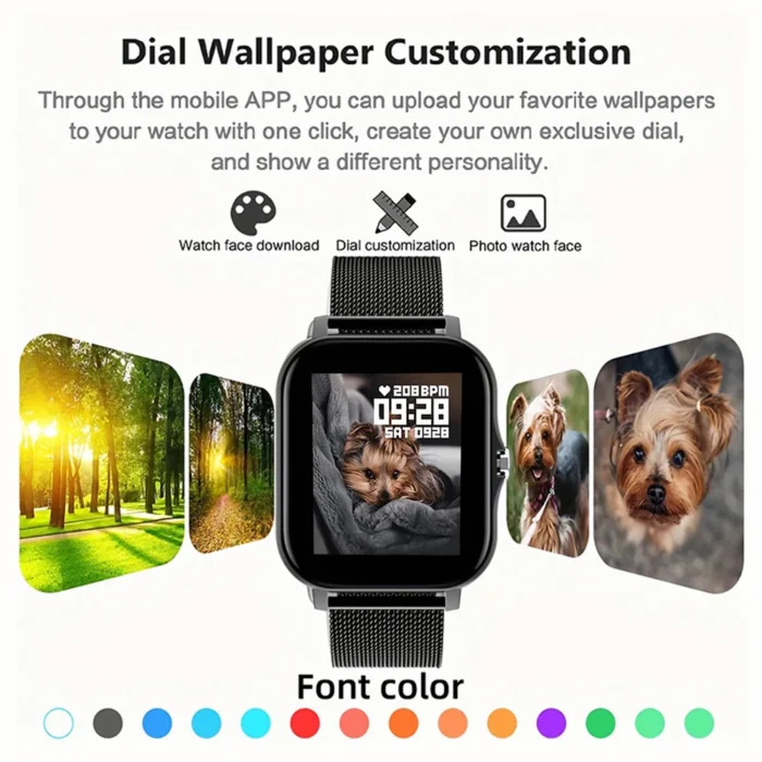 Smartwatch 1 44 1 83 Color Screen Full Touch Custom Dial Smart Watch Women Bluetooth Call 3.webp