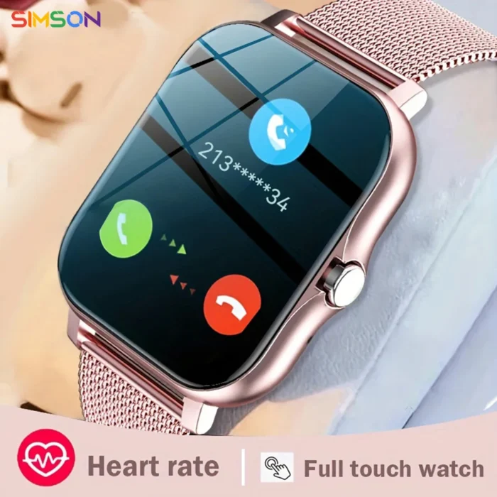 Smartwatch 1 44 1 83 Color Screen Full Touch Custom Dial Smart Watch Women Bluetooth Call.webp