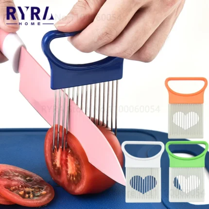 Stainless Steel Onion Needle Fork Vegetable Fruit Slicer Tomato Cutter Onion Cutting Holder Kitchen Accessories Kitchen.webp