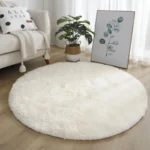 Super Soft Plush Round Rug Mat Fluffy White Carpets For Living Room Home Decor Bedroom Kid.webp