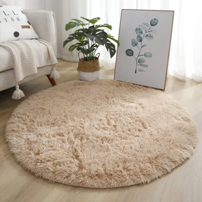 Super Soft Plush Round Rug Mat Fluffy White Carpets For Living Room Home Decor Bedroom Kid 2.webp