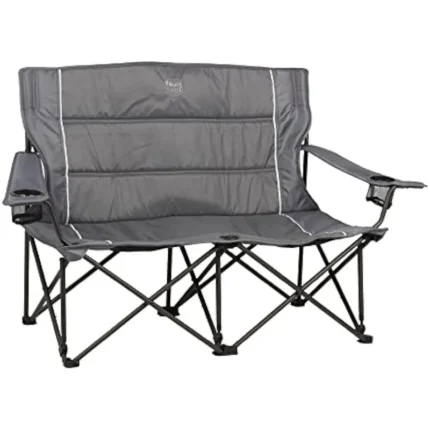 Timber Ridge 2 Person Folding Loveseat Comfortable Double Foldable Camping Chair Folding Lawn Chairs For Outside.webp