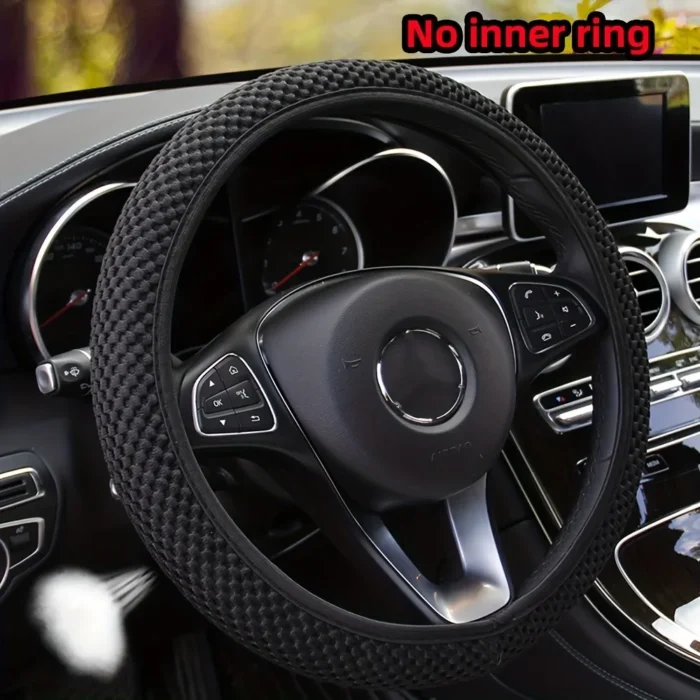 Three Dimensional Mesh Breathable Sweat Absorbing Comfortable Car Steering Wheel Cover Without Inner Ring For 38mm 1.webp