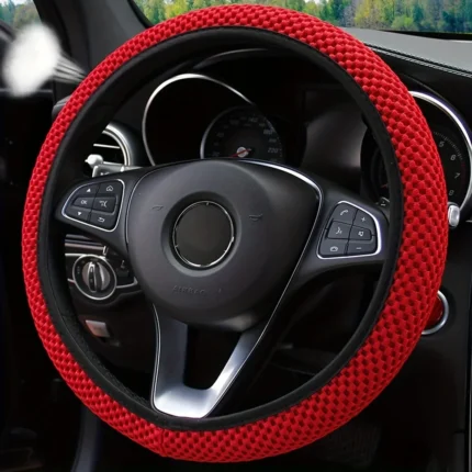 Three Dimensional Mesh Breathable Sweat Absorbing Comfortable Car Steering Wheel Cover Without Inner Ring For 38mm.webp