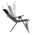 Tryhomy Outdoor Folding Chair Portable Recliner With Pillow Ultralight Fishing Beach Chair Back Adjustable Camping Chair 2.webp