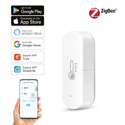 Tuya Zigbee Smart Temperature And Humidity Sensor App Remote Monitor For Smart Home Var Smartlife Work.webp