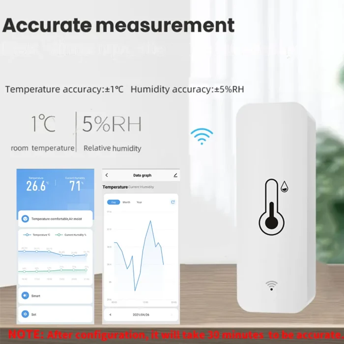 Tuya Zigbee Wifi Temperature And Humidity Sensor Indoor Smart Home Smart Life Work With Alexa Google 3.webp