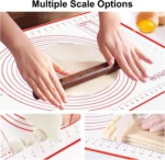 Untior 1pcs Silicone Baking Mat Kneading Pad Dough Mat Pizza Cake Dough Maker Kitchen Cooking Grill 5