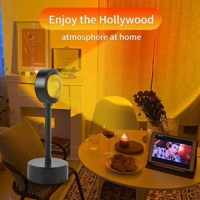 Usb Sunset Lamp Sunset Projector Mood Light Living Room Bedroom Night Light Room Decor Bar Atmosphere 1