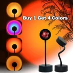 Usb Sunset Lamp Sunset Projector Mood Light Living Room Bedroom Night Light Room Decor Bar Atmosphere