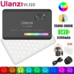 Ulanzi Vl120 Rgb Led Video Light Camera Light Full Color Rechargeable 3100mah Dimmable 2500 9000k Panel.webp