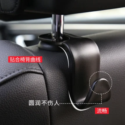 Universial Car Storage Hooks Headrest Hooks Car Seat Hanger Hook Organizer Plastic Storage Holder For Handbag 1.webp