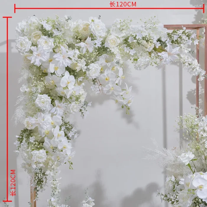 Wedding Arch Arrangement Artificial Flowers Hydrangea Baby Breath Flower Row T Stage Decor Road Leading Flower 3.webp