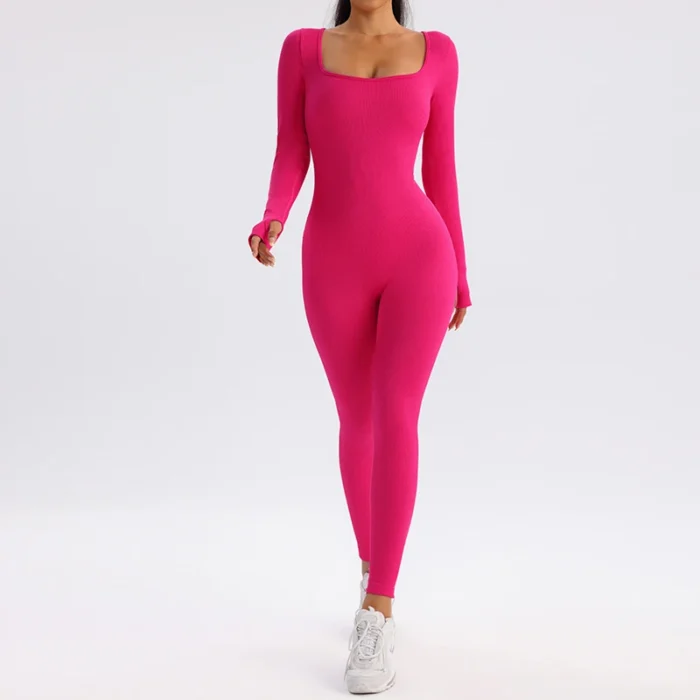 Yoga One Piece Women S Sportswear Yoga Suit Long Sleeve One Piece Clothes One Piece Fitness 4.webp