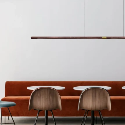 220cm Extended Luxury Modern Led Solid Wood Pendant Lights Long Strip Hang Lamp Dining Room Nordic 1