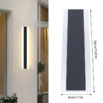 30w 30 8cm Outdoor Acrylic Wall Light Modern Porch Wall Lamp Rectangle Waterproof Led Exterior Sconce 5