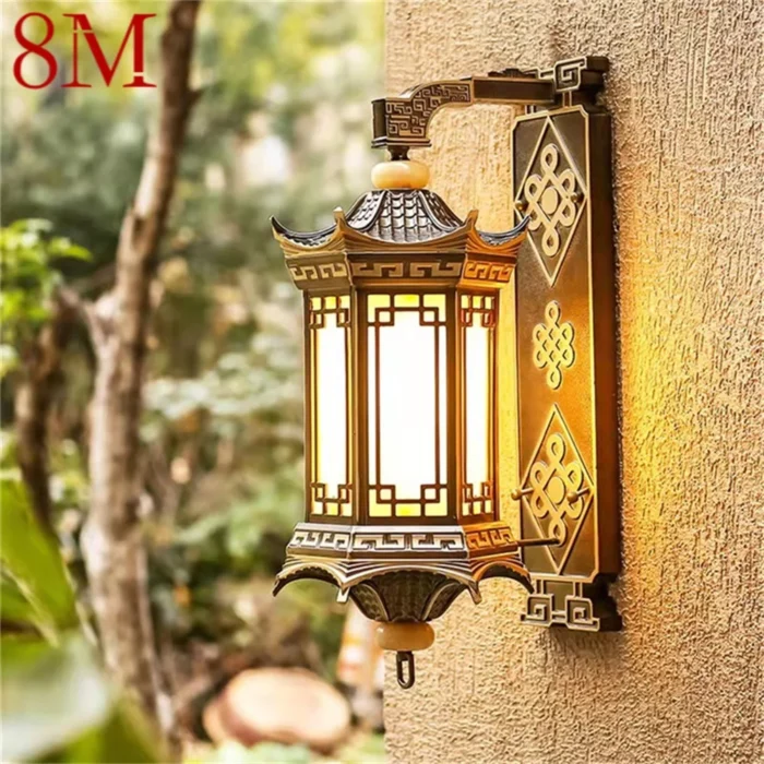 8m Outdoor Wall Lamps Bronze Lighting Led Sconces Classical Waterproof Retro For Home Balcony Decoration