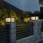 Belle Solar Post Lamp Outdoor Vintage Simple Black Decor Pillar Light Led Waterproof Ip65 For Home 1