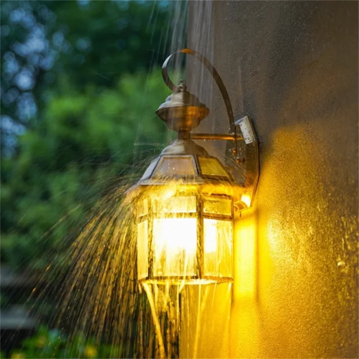 Berth Retro Outdoor Brass Wall Lamp Waterproof Ip65 Sconces Led Light For Home Porch Courtyard 2