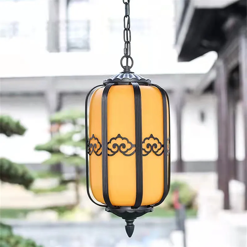 Brother Classical Chinese Lantern Pendant Lamp Vintage Dolomite Outdoor Led Light Waterproof For Home Corridor Decor 4