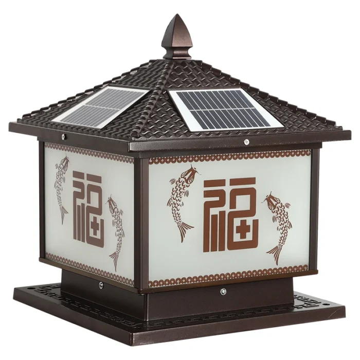 Brother Solar Post Lamp Led Outdoor Chinese Pillar Lights Waterproof Ip65 With Remote Control For Home 4